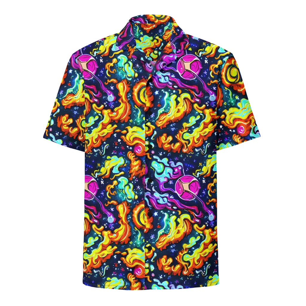 The Neon Dream on Button Shirt — Front