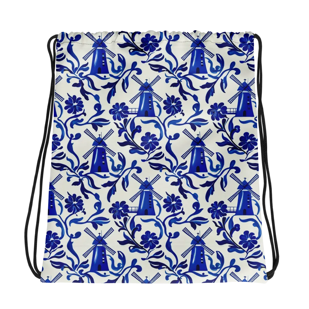 Blue Delft Breeze on Drawstring Bag — Photo