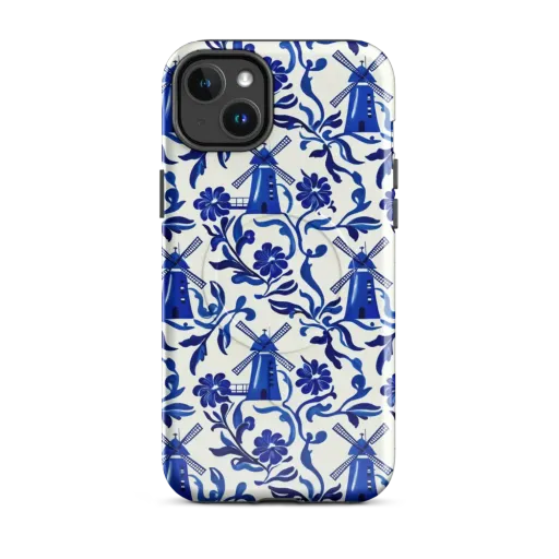 Blue Delft Breeze on a MagSafe Tough Case for iPhone®