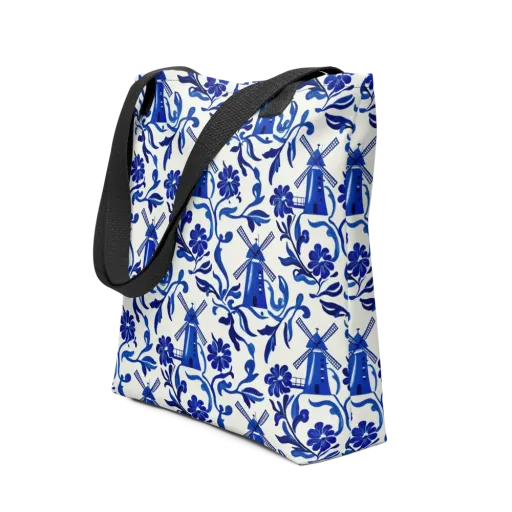 Blue Delft Breeze on a Tote Bag