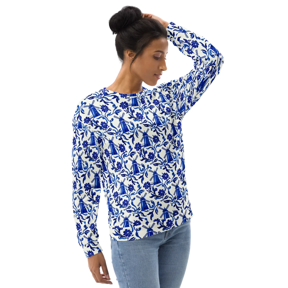 Blue Delft Breeze on Sweatshirt — Right Front