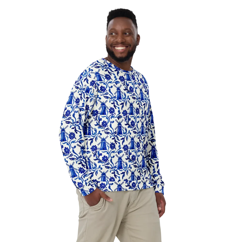 Blue Delft Breeze on Sweatshirt — Front