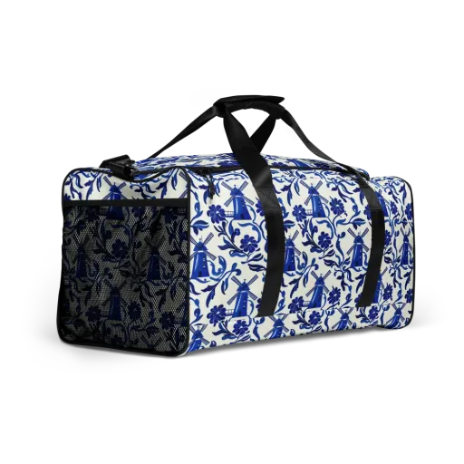 Blue Delft Breeze on a Duffle Bag