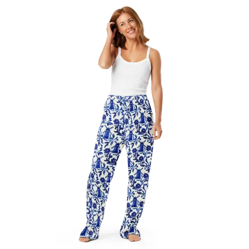 Blue Delft Breeze on a Women's Pajama Pants