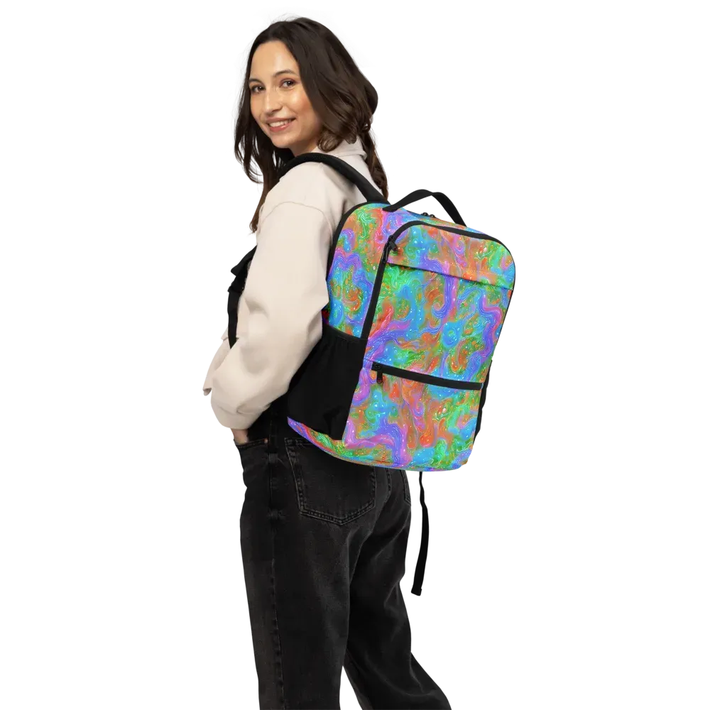 Psychedelic Cascade on Utility Backpack — Back