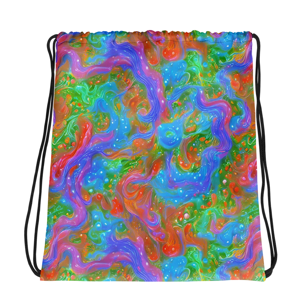Psychedelic Cascade on Drawstring Bag — Photo