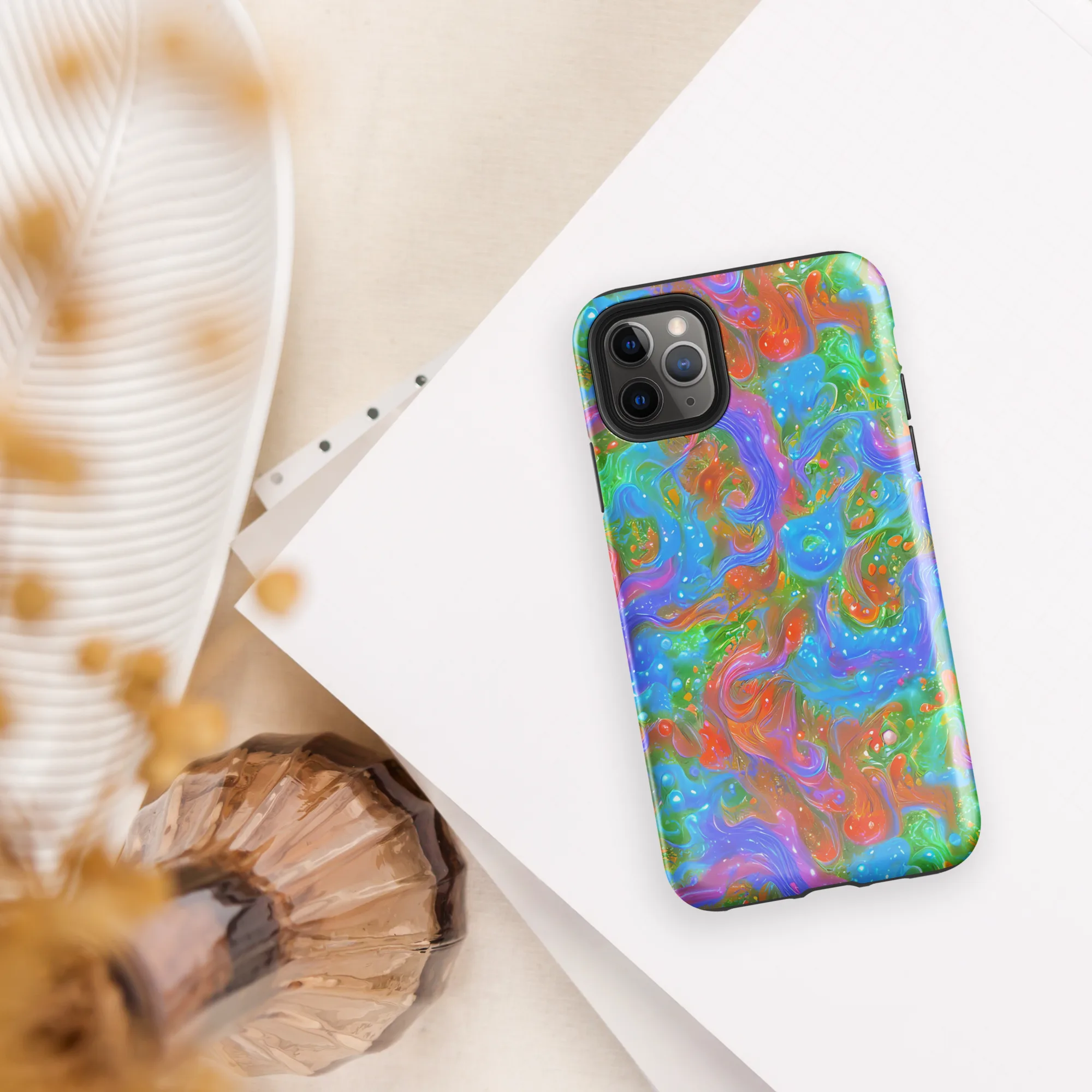 Psychedelic Cascade on Tough Case for iPhone® — Front