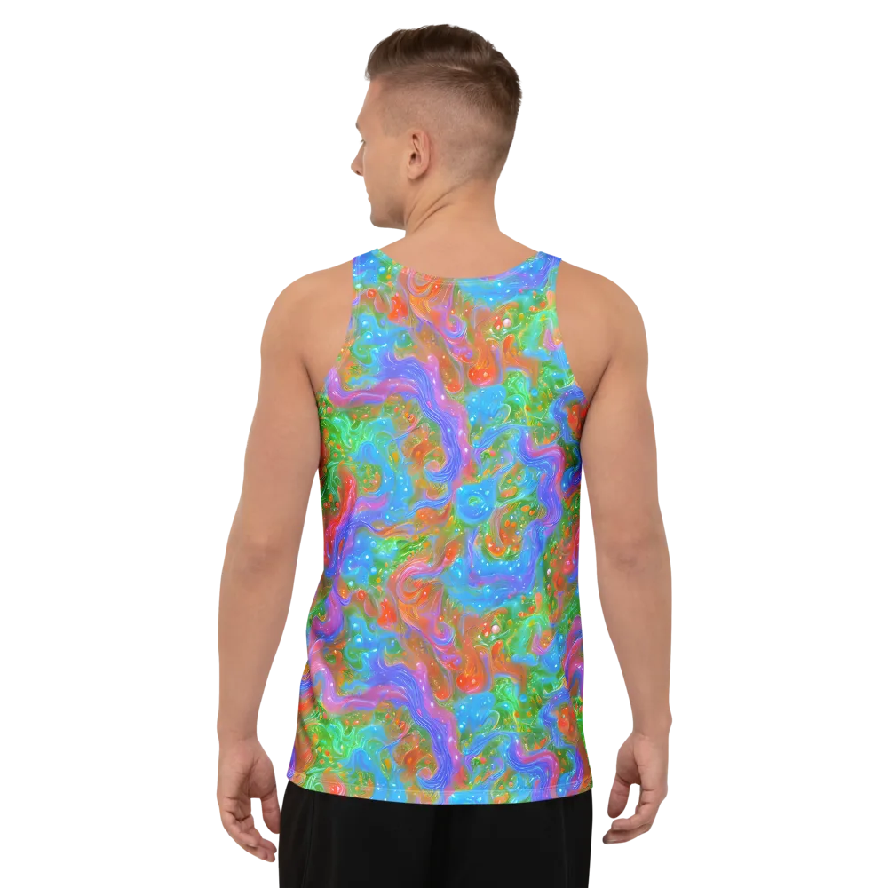 Psychedelic Cascade on Men's Tank Top — Back