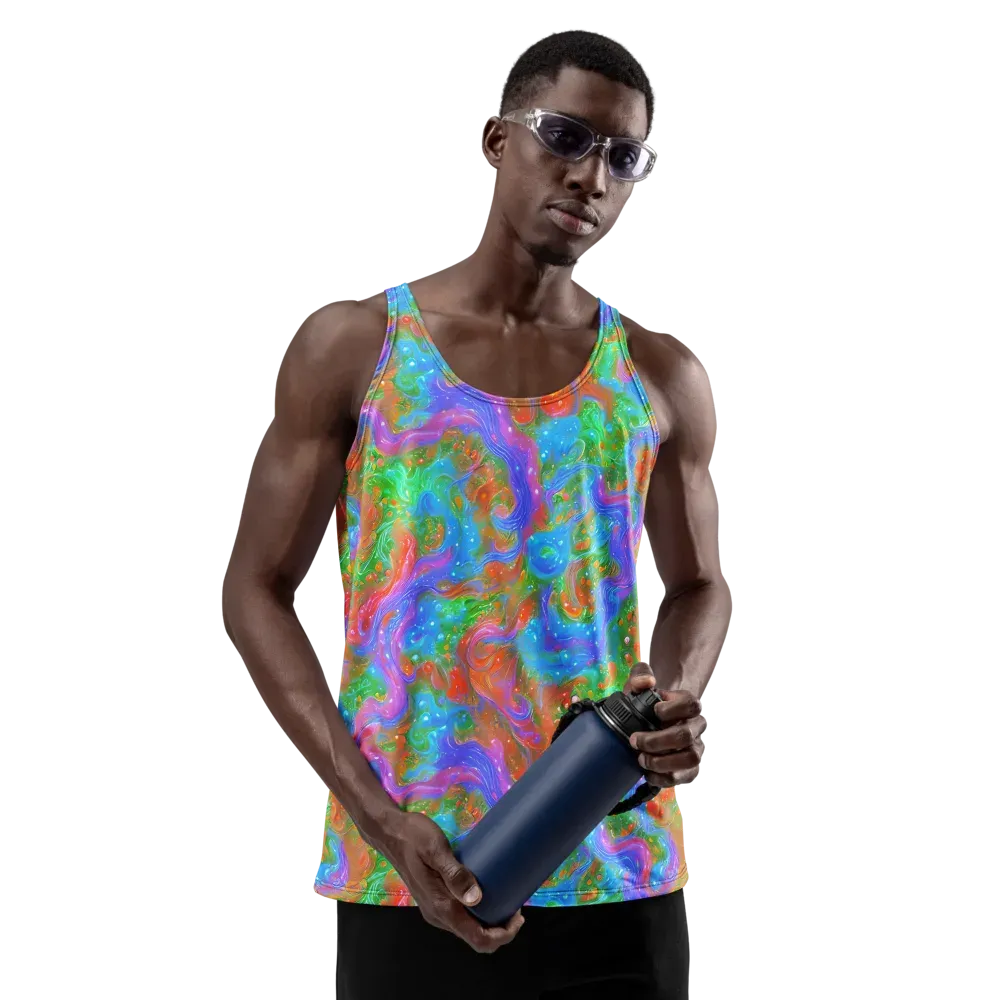 Psychedelic Cascade on Men's Tank Top — Front