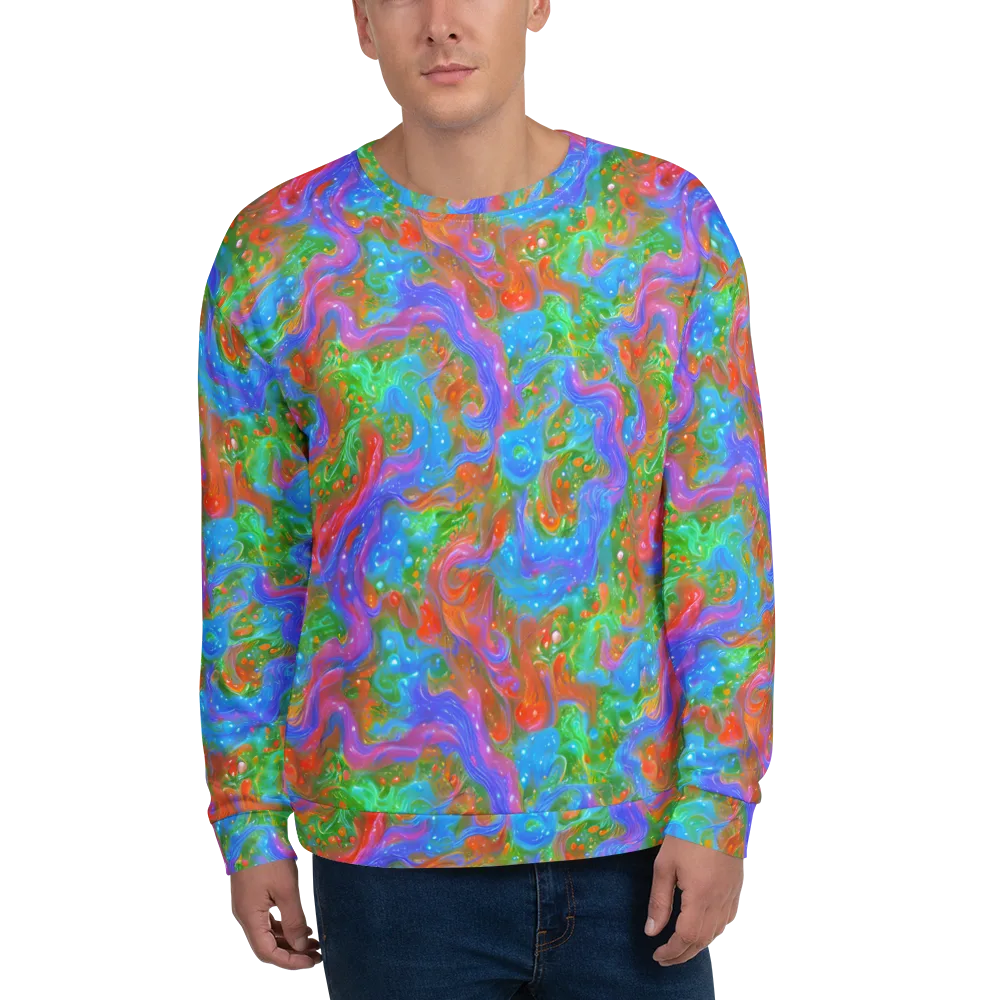Psychedelic Cascade on Sweatshirt — Front