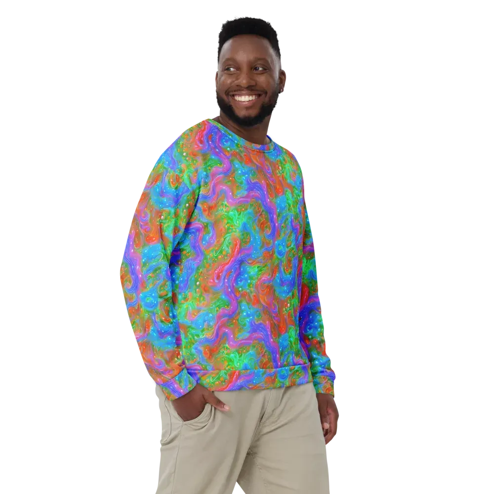 Psychedelic Cascade on Sweatshirt — Front