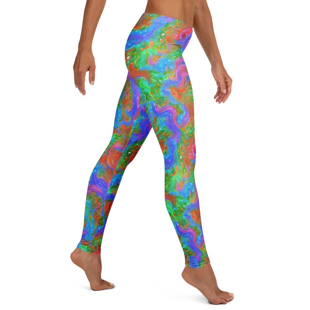 Psychedelic Cascade on Leggings — Right