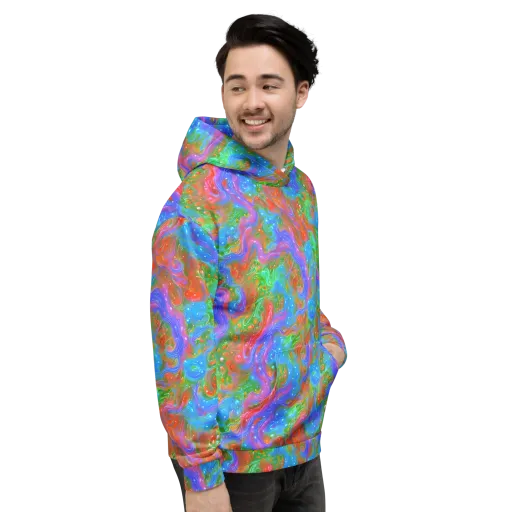 Psychedelic Cascade on a Hoodie