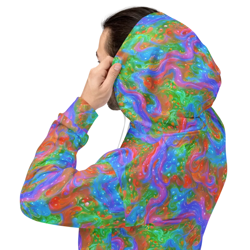 Psychedelic Cascade on Hoodie — Back