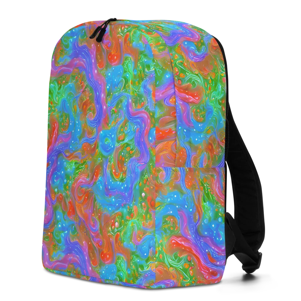Psychedelic Cascade on Minimalist Backpack — Left