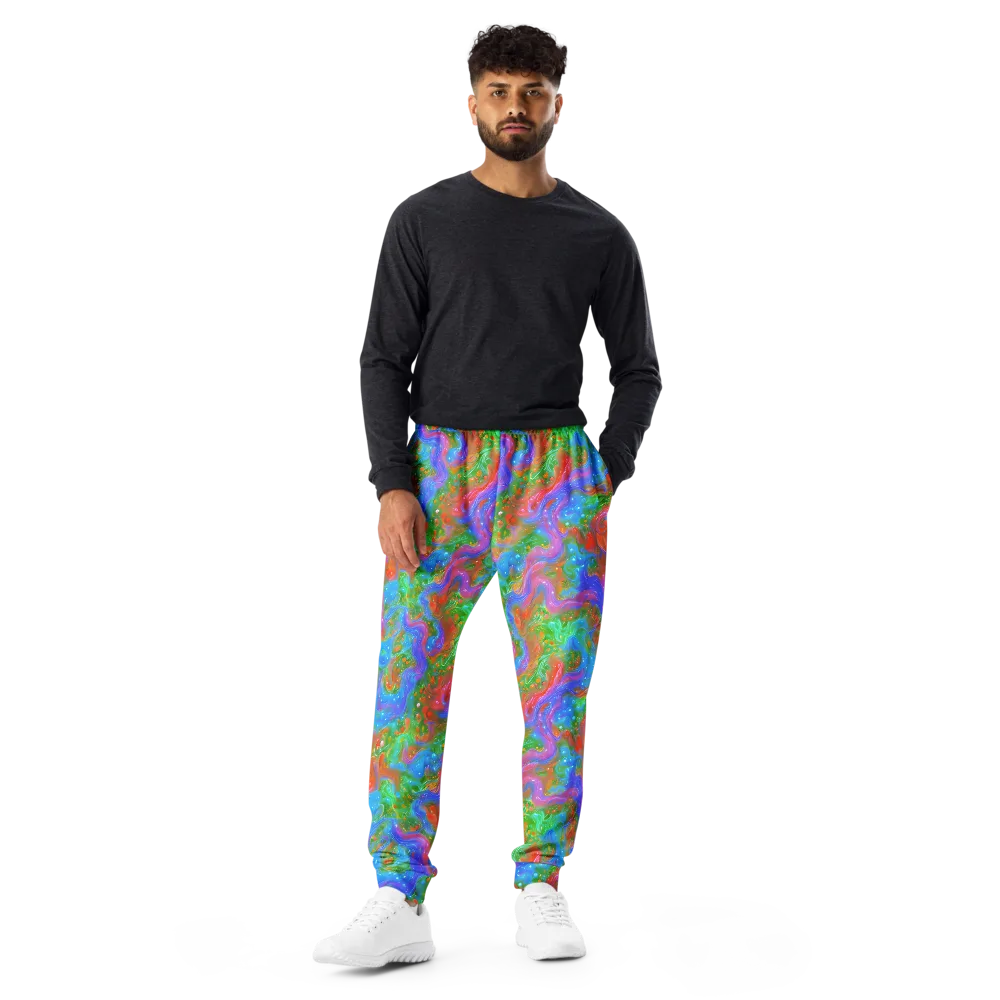 Psychedelic Cascade on Men's Joggers — Front