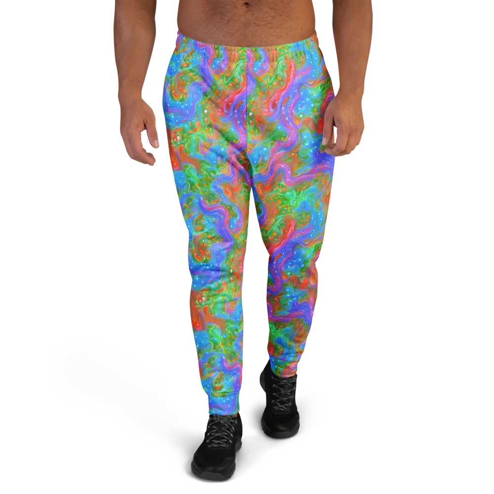 Psychedelic Cascade on Men's Joggers — Front