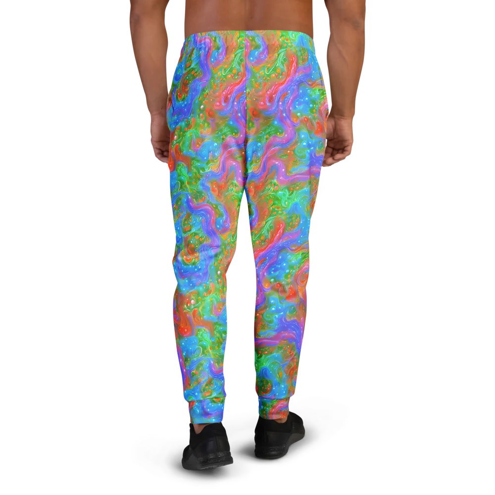 Psychedelic Cascade on Men's Joggers — Back