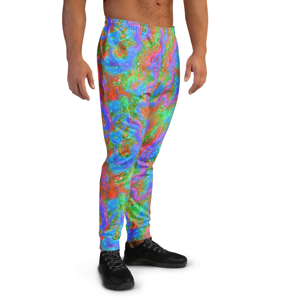 Psychedelic Cascade on Men's Joggers — Right