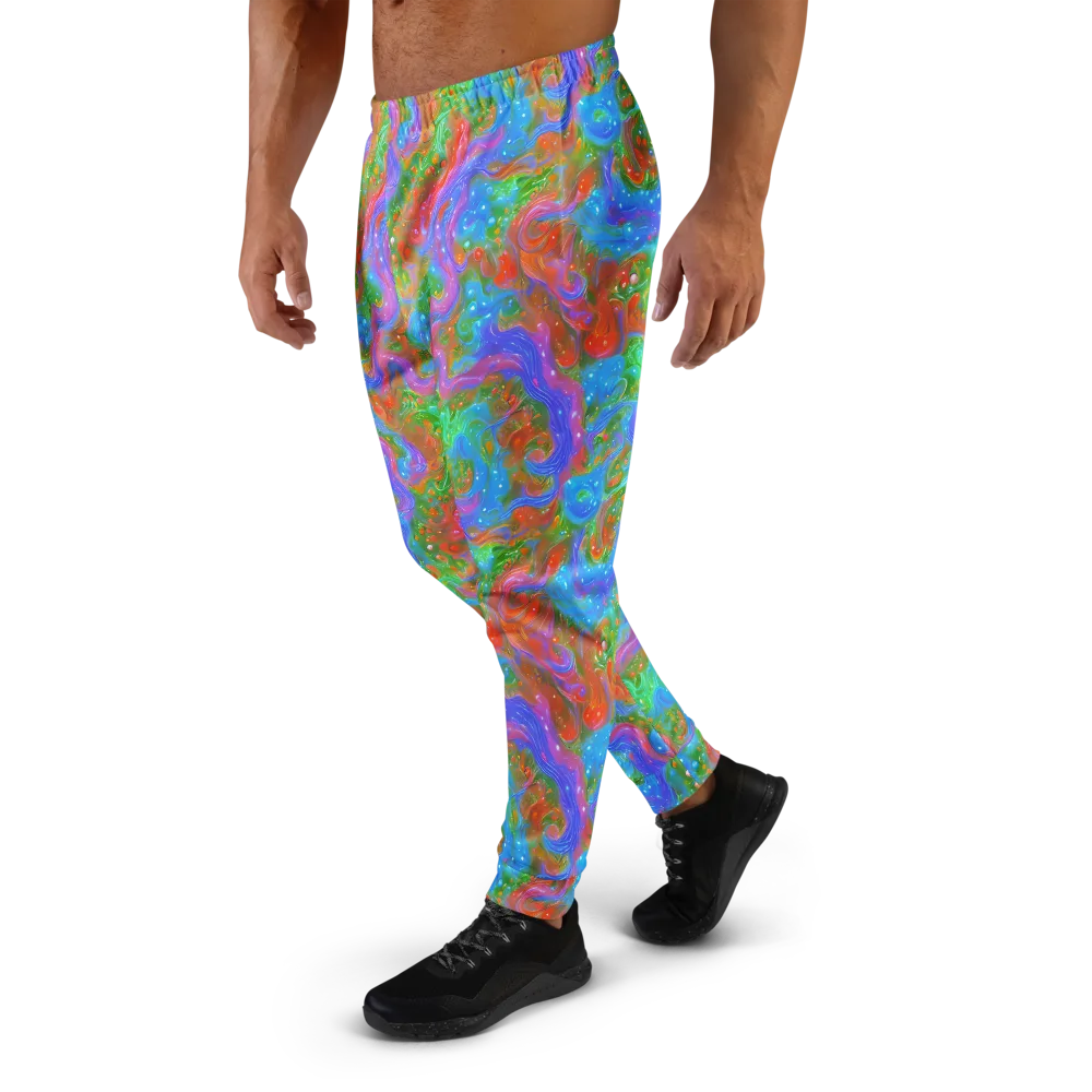 Psychedelic Cascade on Men's Joggers — Left