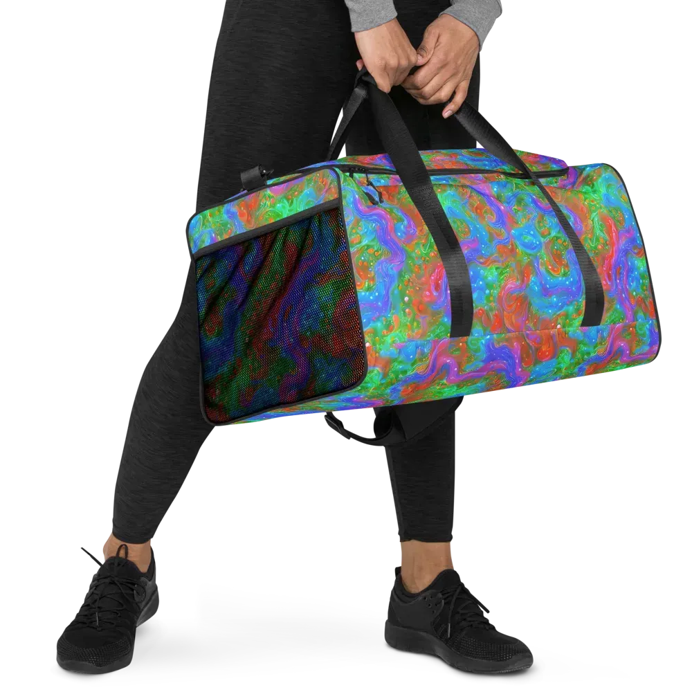 Psychedelic Cascade on Duffle Bag — Right Front