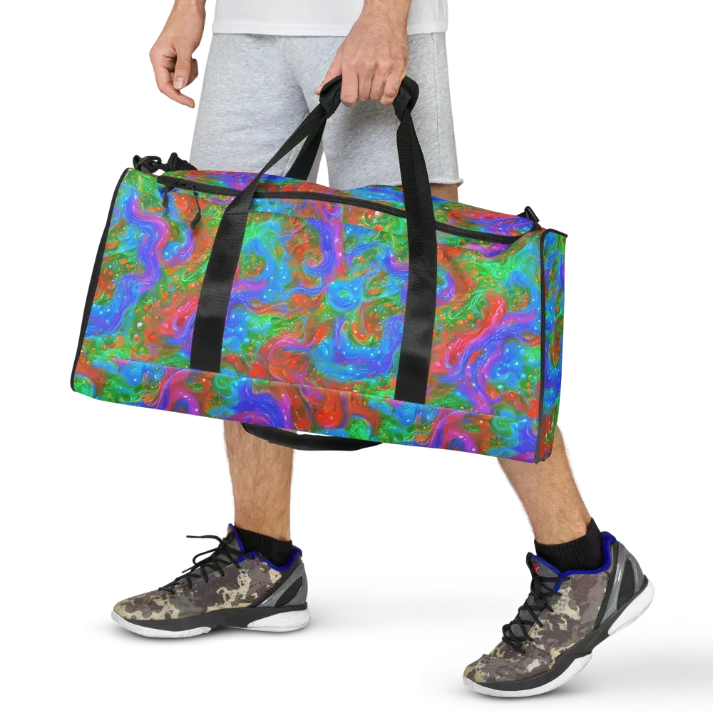 Psychedelic Cascade on Duffle Bag — Front