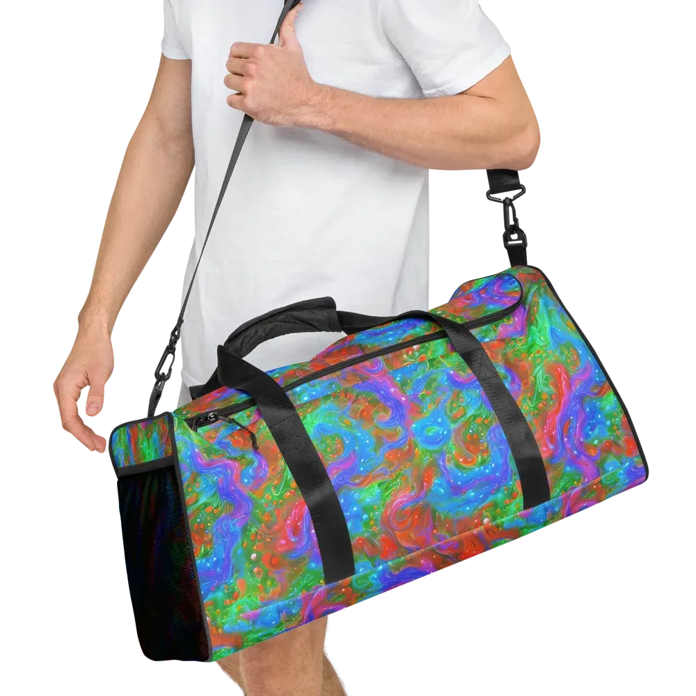 Psychedelic Cascade on Duffle Bag — Right Front