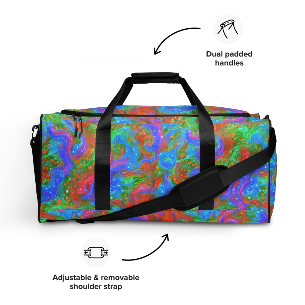 Psychedelic Cascade on Duffle Bag — Front