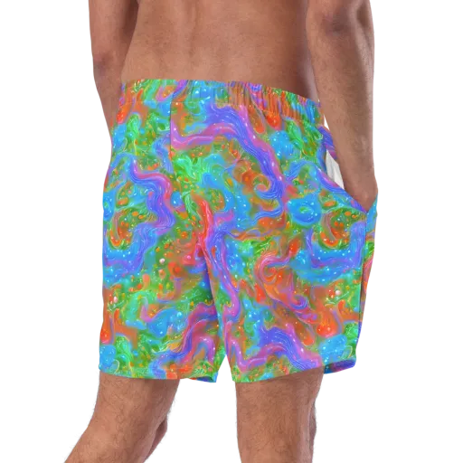 Psychedelic Cascade on a Swim Trunks