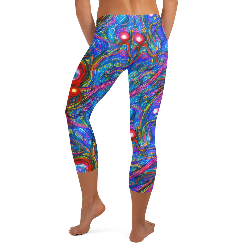 The Chromatic Dream on Capri Leggings — Back