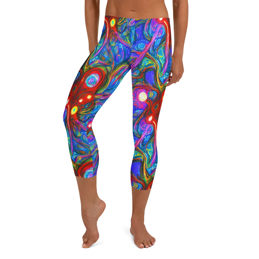 The Chromatic Dream on Capri Leggings — Front
