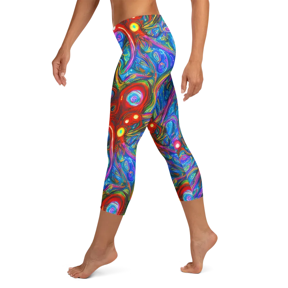 The Chromatic Dream on Capri Leggings — Left