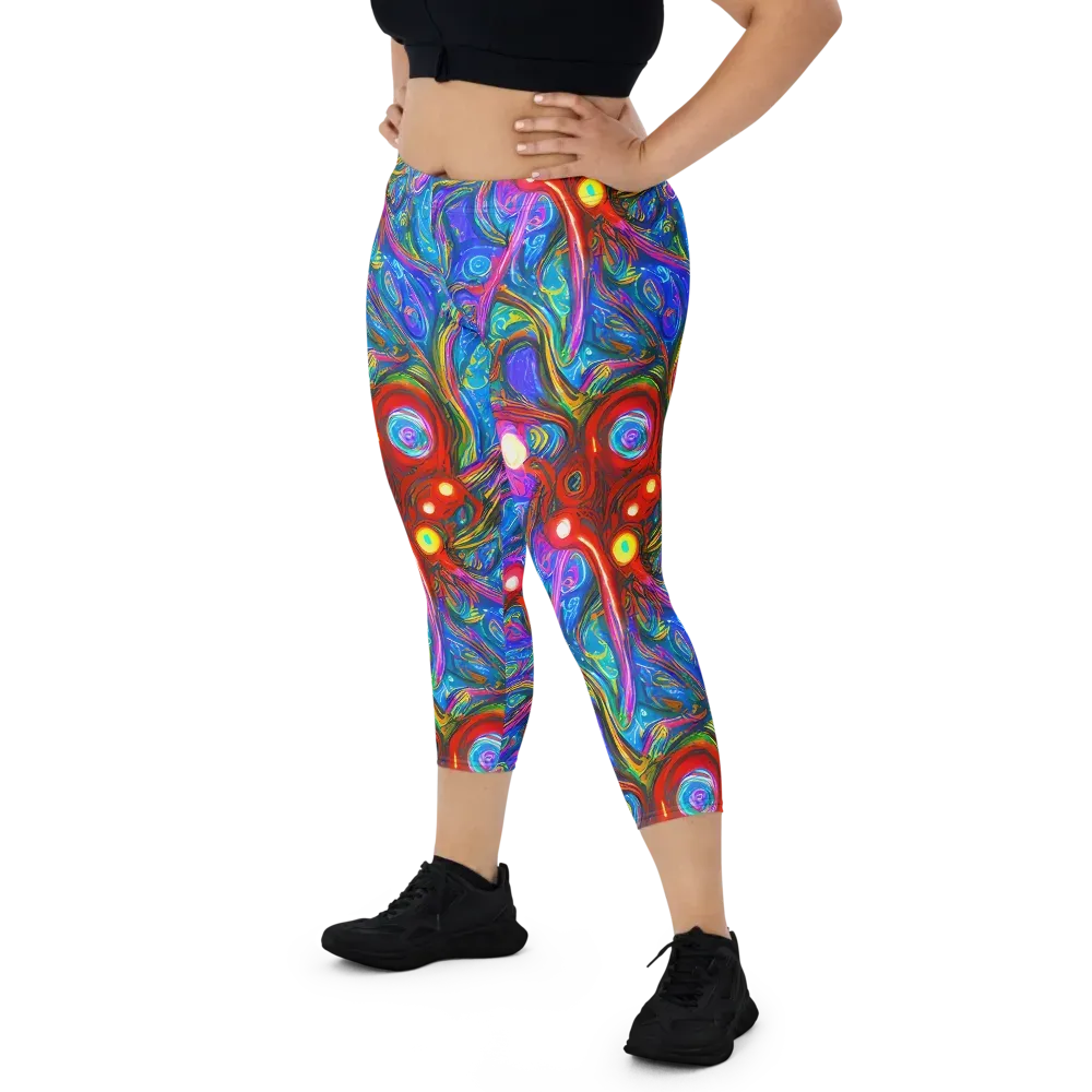 The Chromatic Dream on Capri Leggings — Front