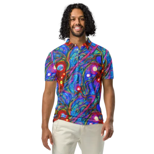 The Chromatic Dream on a Men's Slim Fit Polo Shirt