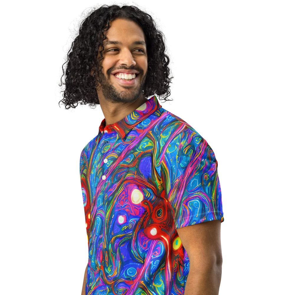 The Chromatic Dream on Men's Slim Fit Polo Shirt — Left Front