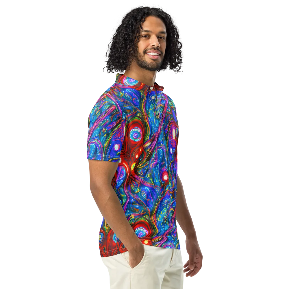 The Chromatic Dream on Men's Slim Fit Polo Shirt — Right Front