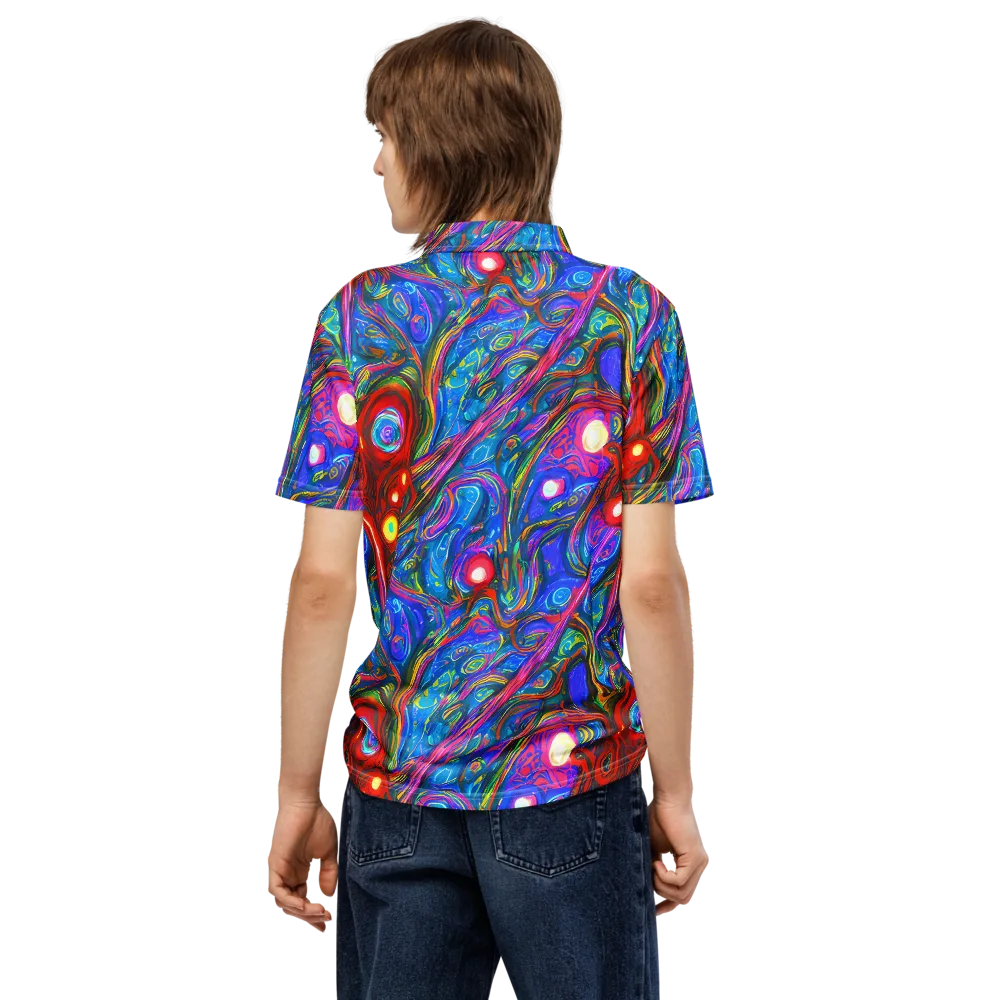 The Chromatic Dream on Men's Slim Fit Polo Shirt — Back