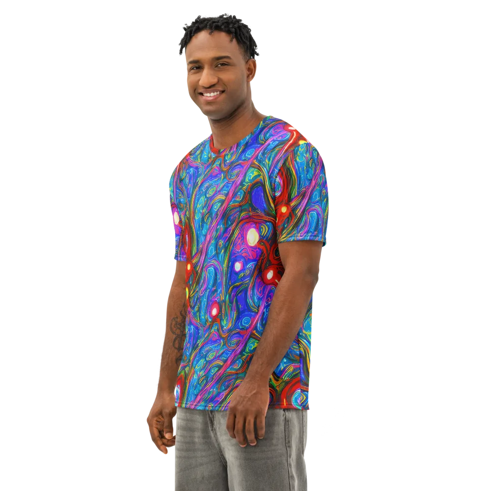 The Chromatic Dream on Men's Cotton Crew Neck T-Shirt — Left Front
