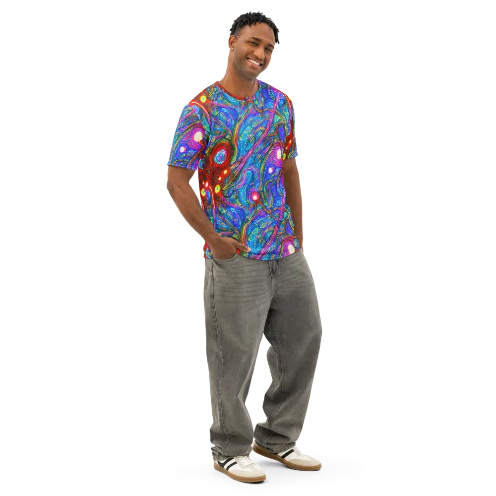 The Chromatic Dream on Men's Cotton Crew Neck T-Shirt — Right Front