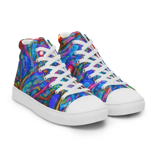 The Chromatic Dream on a Women's High Top Canvas Shoes