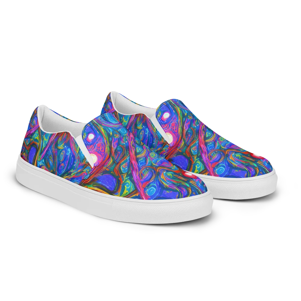 The Chromatic Dream on Men's Slip-On Canvas Shoes — Right Front