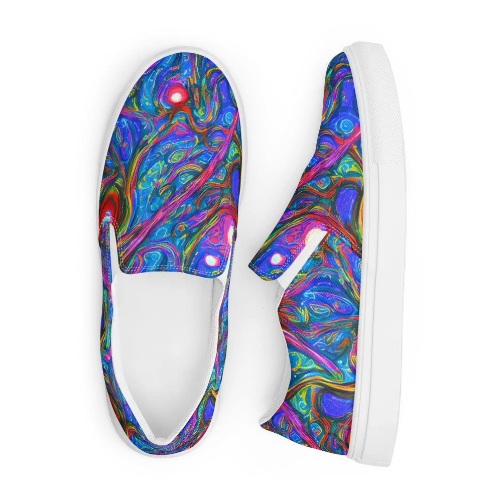 The Chromatic Dream on Men's Slip-On Canvas Shoes — Front