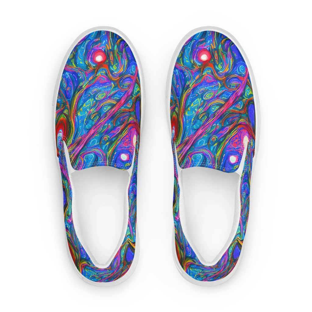The Chromatic Dream on Women's Slip-On Canvas Shoes — Front