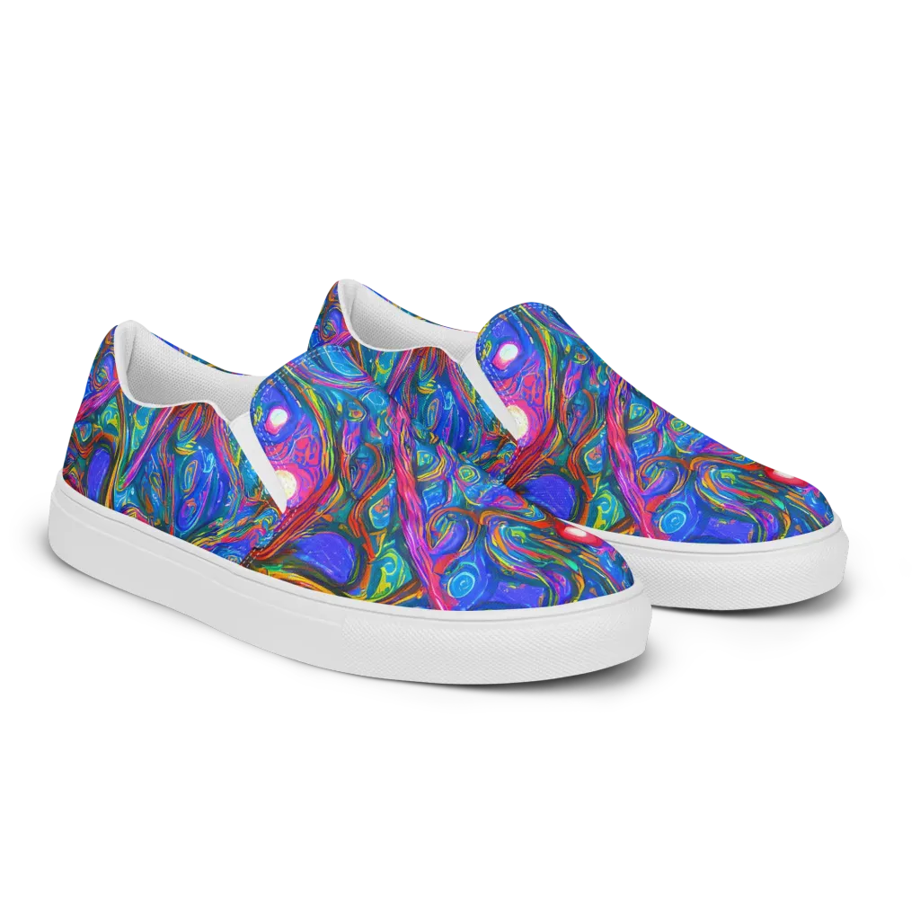 The Chromatic Dream on Women's Slip-On Canvas Shoes — Right Front
