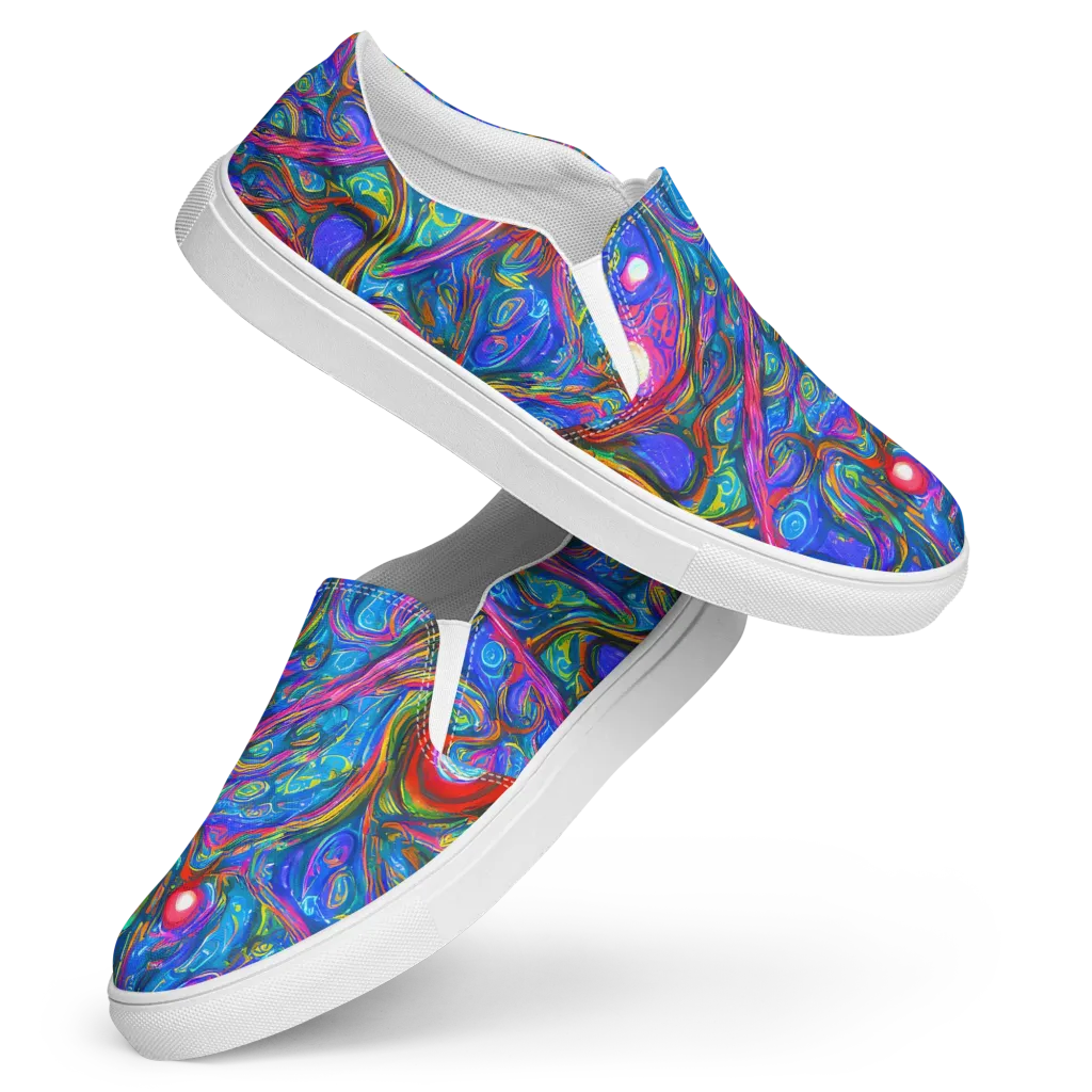 The Chromatic Dream on Women's Slip-On Canvas Shoes — Front