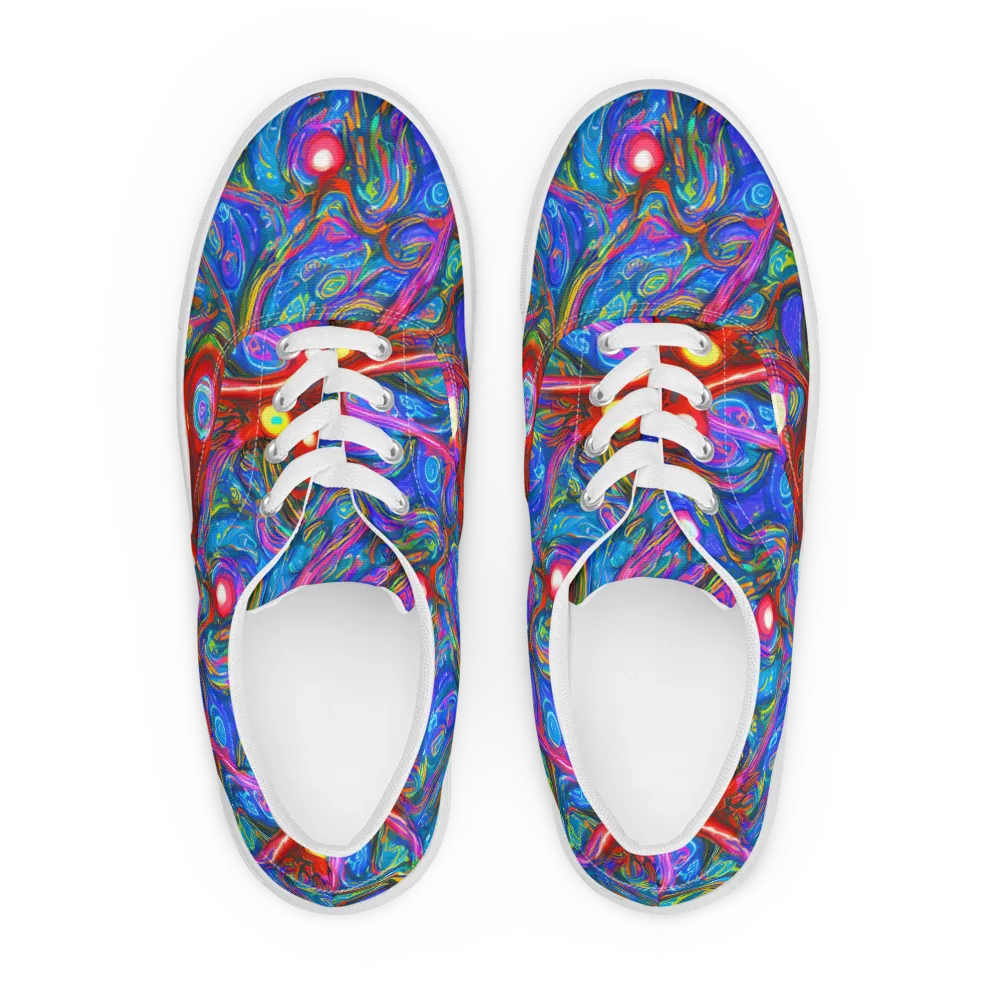 The Chromatic Dream on Men's Lace-Up Canvas Shoes — Front