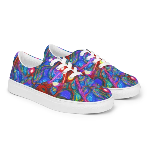 The Chromatic Dream on a Men's Lace-Up Canvas Shoes