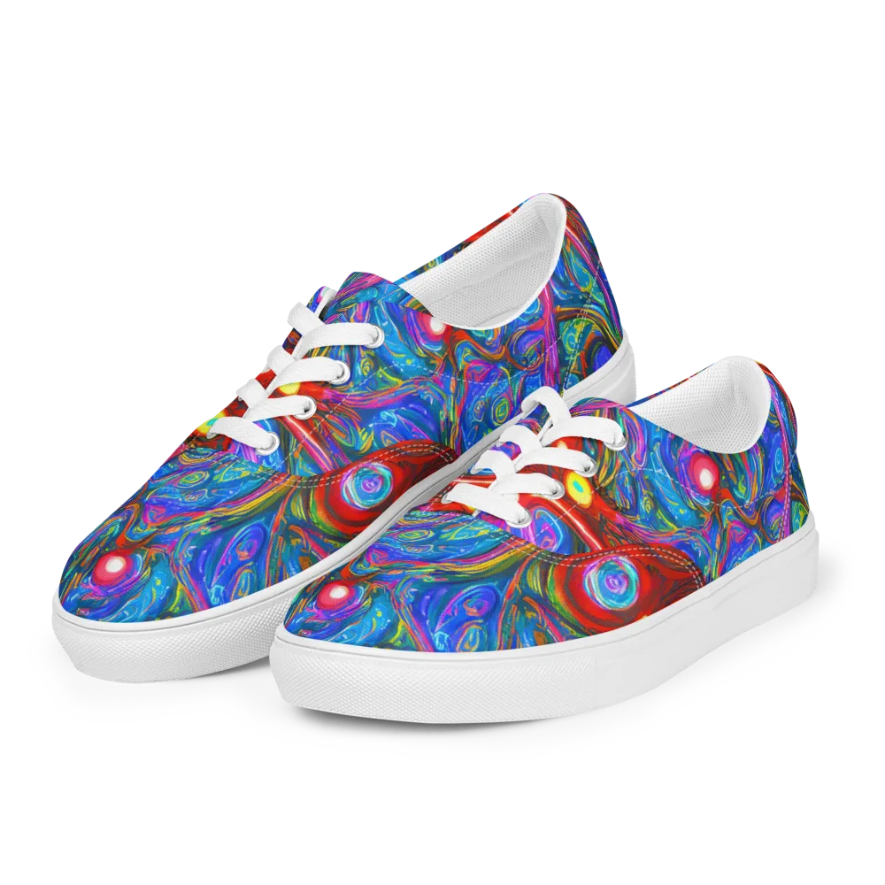 The Chromatic Dream on Men's Lace-Up Canvas Shoes — Left Front