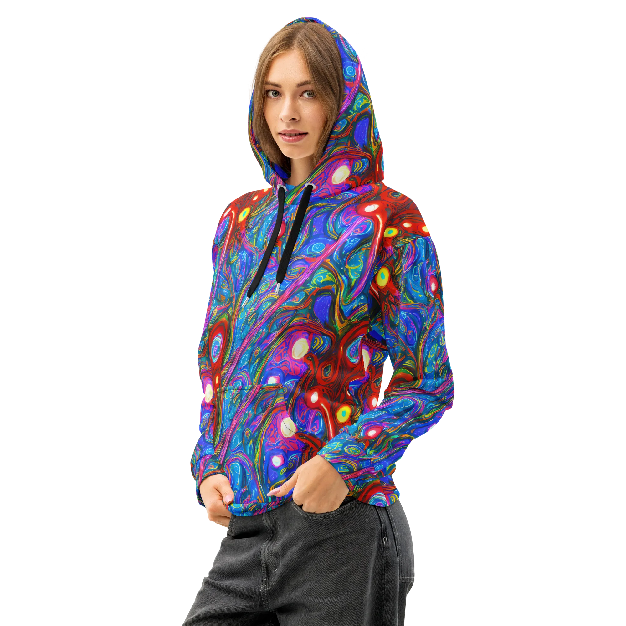 The Chromatic Dream on Cotton Hoodie — Left Front
