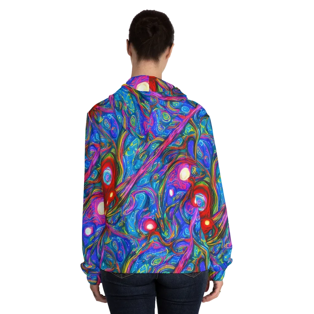 The Chromatic Dream on Women's Full-Zip Hoodie — Back On Person